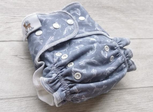 Handmade Fitted/Wipes in Blue Fox