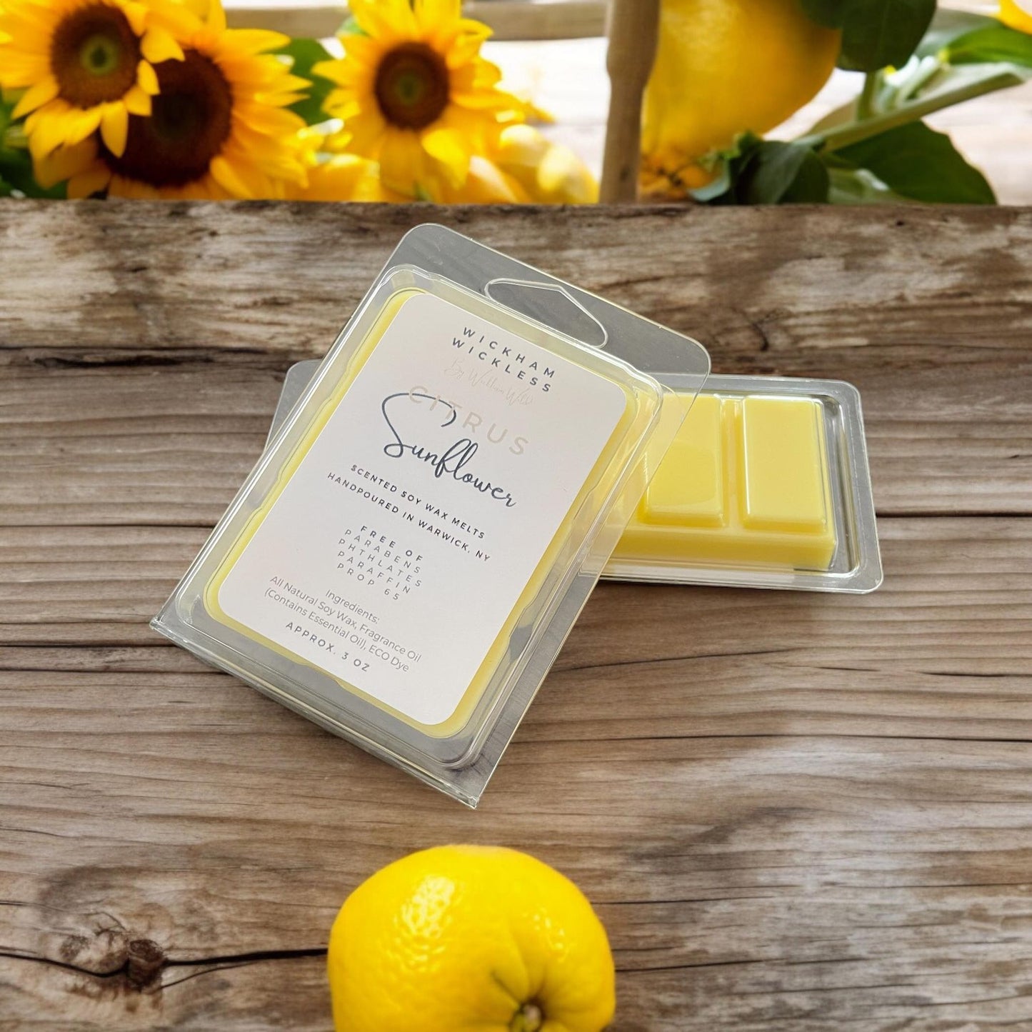 Handpoured Wax Melts: Citrus Sunflower