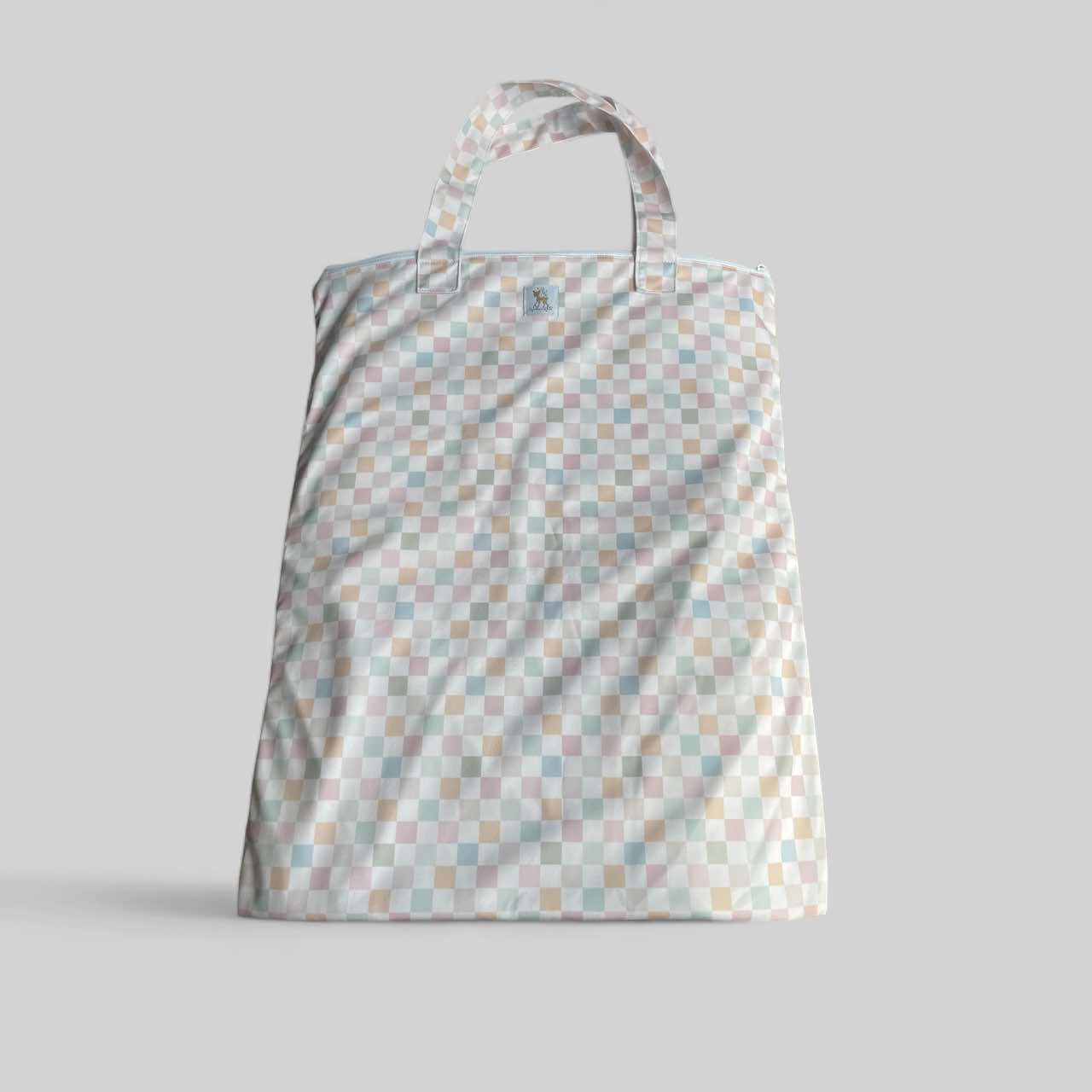 Large Hanging Wet Bag in Check Me Out